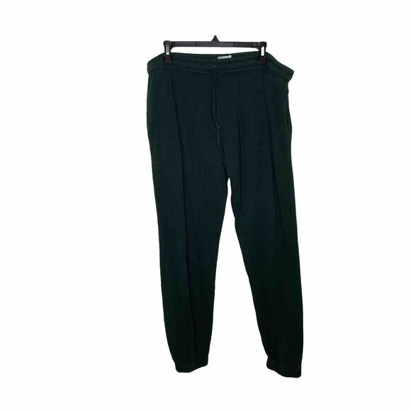 Bottoms Out Hunter Green Waffle Knit Pajama Bottoms Size Small/Medium - Picture 1 of 5